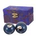 Lurrose 1 set of chinese baoding balls manual massage balls metal handball balls health balls handballs made of metal hand massage balls Stress exercise balls sport fitness iron boccia