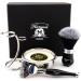 Haryali London Men's 5-Piece Shaving Set - Black Synthetic Brush Stand Bowl & Soap | Premium International Shipping - Buy Online on GoSupps.com