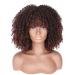 14-Inch Porsmeer Curly Afro Wig for Women | Fluffy Kinky Curly Bob in Dark Brown & Auburn | Volume Hair Wig for Black Women - Buy Online on GoSupps.com