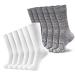 LIN Diabetic Socks for Men & Women | Extra Wide Non Binding 12 Pack Grey and White 10-13