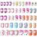 48 Pcs Press on Nails for Kids Fake Nails for Girls False Nails Lovely Children Gift Nail Art Decoration (Girl Theme)