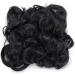 Dark Black Messy Curly Wavy Hair Extensions Bun Piece Up Do Drawstring Ponytail Clip in Comb Chignon - Buy Online on GoSupps.com