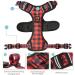 Heele Adjustable No-Pull Dog Harness | Breathable Chest Harness for Small Dogs - Reflective Padded Handle Black-Red (35-61cm) - Buy Online on GoSupps.com