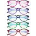Eyekepper 5 Pack Women's Blue Light Filtering Glasses - Oval & Round Anti-Glare +0.50 Reading Glasses - Fashionable Digital Eye Protection - Buy Online on GoSupps.com