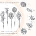 10-Piece Crystal Vintage Rhinestone Hair Pins | Silver Metal Hair Accessories for Women | Star, Flower, Leaf, Feather Design | Hair Decoration for Girls - Buy Online on GoSupps.com