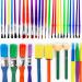 Horizon Group USA Paint Brushes -35 All Purpose Paint Brushes Value Pack Includes 8 Different Types of Brushes Great with Watercolors Acrylic & Washable Paints. Multicolored 35 Pack