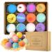 Bath Bombs Gift Set Enriched with Natural Essential Oils Delicate Handmade Bath Bomb Set Idea Birthday Gift Bubble Bath Bombs for Women Kids Men Friends 12 Pcs