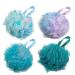 XL 75g Bath Sponge Set 4 Pack Pastel Colors Shower Bouquet Bath Mesh Shower Ball Body Scrubber Exfoliating Bath Sponge for Women and Men Silky Skin