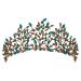 SWEETV Vintage Tiaras and Crowns for Women  Crystal Leaf Metal Tiara  Gothic Queen Crown  Birthday Party Quinceanera Pageant Prom Halloween Costume Headpieces Green Eden