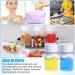Gzcaiyun 50 Pcs Portable 20ml Plump Plastic Bottles with Screw Caps & Stickers for Cosmetics Travel & Camping - Buy Online on GoSupps.com