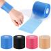 4 Pieces Foam Underwrap Athletic Foam Tape Sports Pre Wrap Athletic Tape for Ankles Wrists Hands and Knees(Black Beige Navy Blue Rose Red 2.75 Inches x 30 Yards) Black Beige Navy Blue Rose Red 4 Count (Pack of 1)