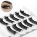 Flutter Habit Eyelashes  3D Curl Faux Mink Lashes Natural Look Fake Eyelashes Russia Strip Lashes Strips Fluffy Long Eyelashes Fake Lash Extension Tools 5 Pairs by MLEN DIARY C-Sunny-5pairs