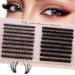 Pretty memory 360Pcs Fluffy Cluster Lashes 40D+60D Thick Cluster Eyelash Extensions 10-16mm False Mink Eyelashes 3D Effect Individual Lash Clusters DIY Lash Extensions(CC Curl)