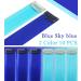 Bright Blue Clip-In Hair Extensions - Colorful Synthetic Wig Pieces for Women & Girls - Multicolored Party Highlights - Buy Online on GoSupps.com
