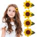 Whaline 4Pcs Sunflower Hair Alligator Clips Cute Hair Accessories Yellow Flower Hair Barrettes Hairpin Accessories for Toddlers Girls Spring Summer Wedding Birthday Decor  2 Designs