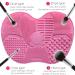 Silicone Makeup Brush Cleaning Mat - Pink | Fast International Shipping & Easy Cleaning Solutions - Buy Online on GoSupps.com