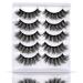 Sibba multi -layered eyelashes curly false eyelashes 5 pair 3D dramatic 18 mm faux mink eye lash pack wispy long thick high crossed volume fluffy eye lash extension strip (style 04)