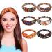 African Boho Print Headband Set - 6 Pieces Elastic Hair Bands for Women and Girls | Vintage Workout Yoga Sports Accessories - Buy Online on GoSupps.com