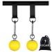 Climbing Pull Up Power Ball Set - Hold Grips with Strap - Non Slip Hand Grips Strength Trainer Grip Strength Targets Biceps Back Muscles Ideal for Fitness Workout Rock Climbing Pull Up Grips Ball