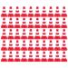 Toyandona 50 pieces mini traffic cone warning cone traffic hut children toy gift for autobahn street mini landscape decoration doll house fairy garden accessories red 50