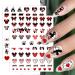 8Pcs Mouse Nail Stickers Decals  3D Self Adhesive Mouse Love XOXO Heart Cute Cartoon Nail Art Stickers DIY Nail Stickers Valentine s Day Gifts Birthday Wedding Party Supplies for Women Girls Kids Valentines