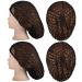 3-Piece Black Mesh Hair Net Set - Rayon Crochet Hair Nets, Knit Snood Hat, Crocheted Sleep Cap - Buy Online on GoSupps.com