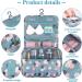 Waterproof Hanging Toiletry Bag | Portable Makeup Pouch with Handle and Hook - Blue | Travel Organizer for Women and Girls - Buy Online on GoSupps.com