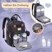 Ruvalino Baby Diaper Backpack - Multifunctional Baby Bag with Portable Changing Pad Pacifier Holder & Stroller Straps - Stylish Black for Moms & Dads - Buy Online on GoSupps.com