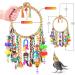 Katumo Bird Swing Toy with Colorful Chewing Toys for Lovebirds, Finches, Parakeets, Budgerigars, Conures & More | Small Bird Perch - Buy Online on GoSupps.com