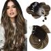 Moresoo Microring Extensions Real Hair 1g Cold Fusion Invisible Extensions real hair micro hair extension real hair microring black to brown with caramel blonde remy 50cm 50g 50 cm 1.Microring #1b/3/27