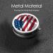 American Flag Portable Metal Pill Box - Round Mini with 3 Compartments & Hinged Design - Ideal for Travel & Small Pills - Buy Online on GoSupps.com