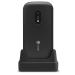Doro 6040 Unlocked 2G Dual SIM Clamshell Big Button Mobile Phone for Seniors with 2.8" Screen GPS Localisation and Cradle Included (Black) UK and Irish Version