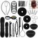 IvenCase 28-part hair styling accessories fashion set elastic pliers hair sausage roll magical curly winder hair knot clips braid pattern braid set set