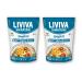 LIVIVA Organic Shirataki Konjac Spaghetti (2 Pk) Diabetic-Friendly Low Carb Low Calorie Pasta Noodles Ready to Serve No Odor Certified Non-GMO Gluten Free Vegan Plant-Based Keto Kosher Halal