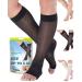 Absolute support transparent compression stockings for women class 15-20mmhg-transparent compression socks knee hollow for varicose veins lymphedema lymphedema black 5x large 5x large black