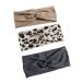 SweatyRocks Women's 3 Piece Headbands Graphic Print Twist Front Elastic Hair Band Workout Hair Accessories Beige Grey one-size One Size Beige Grey