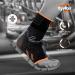 TYNOR Foot & Ankle Brace - Adjustable Neoprene Compression Sleeve for Sprains Tendonitis & Arthritis | Breathable Ankle Support for Sports - Medium Black & Orange - Buy Online on GoSupps.com
