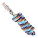 Merauno Lead rope for horse - tethering rope in various stylish designs lead line tether rope pony donkey goat with panic hook black blue rose gold beige (blue purple panic hook) Blue Purple Panic hook