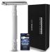 Utopia Care Double Edge Safety Razor for Men & Women with 10 Premium Stainless Steel Double Edge Razor Blades Refills for Single Blade Razors for Men & Women Reusable One Blade Razor - Silver