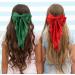4 Pieces Silky Satin Hair Bows Ribbon Hair Barrettes Clip Big Bow Hair Clips for Women Girls French Barrette Long Tail Hair Accessories Red Dark Green Black White Black + White + Red + Dark green - Buy Online on GoSupps.com