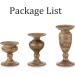 Sziqiqi Vintage Metal Candlestick Set - 3 Sizes for Home Decor Weddings & Parties - Brown Candle Holders for Living Room & Bathroom - Buy Online on GoSupps.com