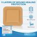 Med Wellness Solutions Silicone Foam Dressings 4x4 - Pack of 12 | Bordered Silicone Bandages for Wound Care, Bedsores & Diabetic Supplies - Buy Online on GoSupps.com