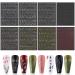 Nail Letters Stickers EBANKU 8 Sheets Old English Letter Nail Decals 3D Self-Adhesive Gold Silver Black White Retro English Pattern Laser Nail Design Manicure Nail Accessories for Women Girls