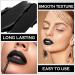 Matte Black Lipstick & Lip Liner Set - High Pigmented Liquid Lipstick for Halloween Christmas and Goth Makeup - Buy Online on GoSupps.com