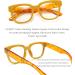 FEISEDY Retro Square Blue Light Blocking Reading Glasses | Thick Big Frame Anti Glare Digital Eyestrain Reader B2523 Mix Amber 2.0x - International Shipping Available - Buy Online on GoSupps.com