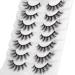 Cat Eye Faux Mink Fluffy 3D Volume Wispy Eyelashes - 7 Pair Pack by Lanflower - Buy Online on GoSupps.com