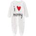 MAMIMAKA Baby Clothes Newborn Onesies Cotton Footed Pajamas 9-12 Months Long Sleeve - Love Daddy & Mommy - Buy Online on GoSupps.com