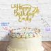 Cakeshop Cake Decoration Pack | Happy Birthday Premium Double Sided Glitter Card Cake Topper Sign & 25g Party Pack of Cake Sugar Sprinkles | Custom Name & Age Cake Decorations (Gold) Non-Prime Glitter Card: Gold - Buy Online on GoSupps.com