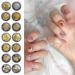 FEIlei Star Moon Nail Charms Metal Rivet Nail Rhinestones for DIY Nail Art Decorations - Buy Online on GoSupps.com