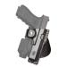 Fobus GLT17 Tactical Paddle Holster, Fits Glock 17,22,31 with Rail Mounted Laser or Light, Right Hand , Black